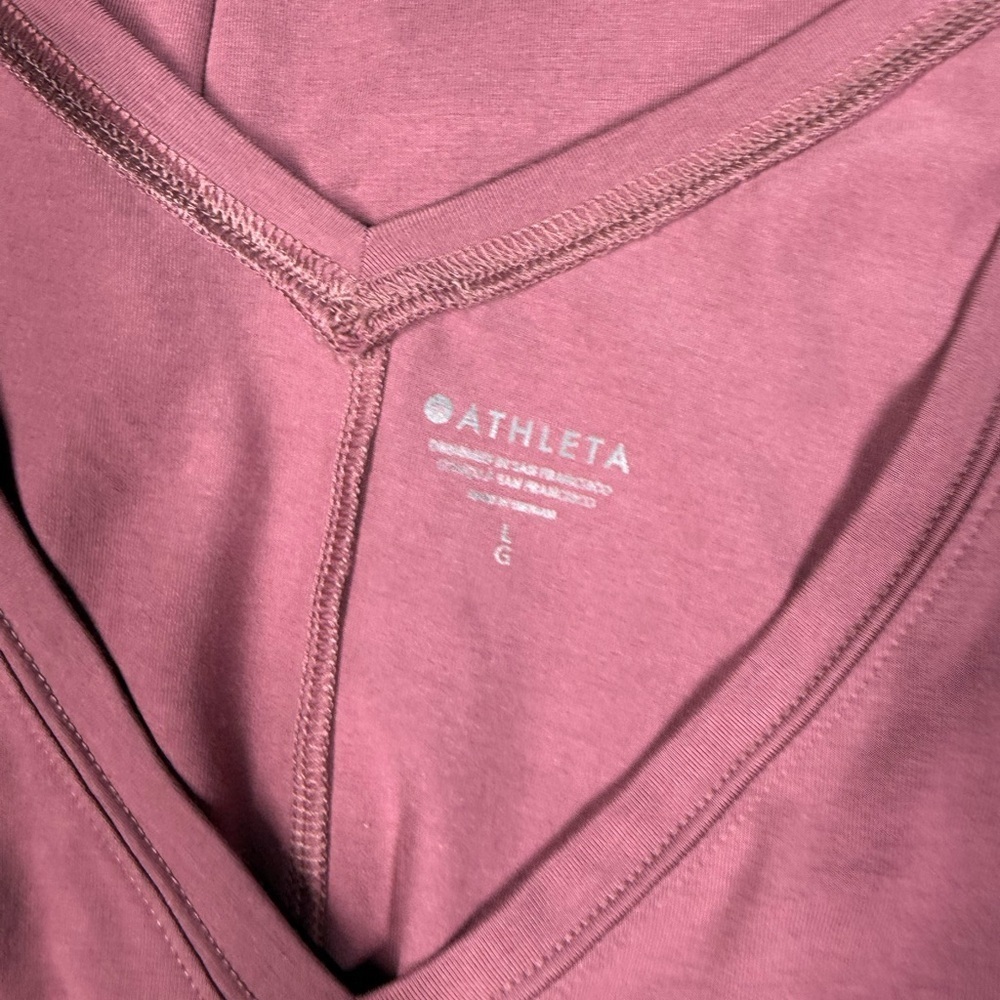 Athleta Pink Willow Jumpsuit Wide Leg Size Large - Picture 3 of 9